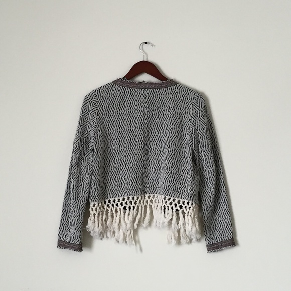 Miss Me Tribal Print Fringe Jacket - Picture 5 of 8